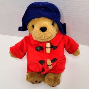 Rare Rainbow Designs Stuffed Paddington Bear Red Jacket Blue Hat Excellent